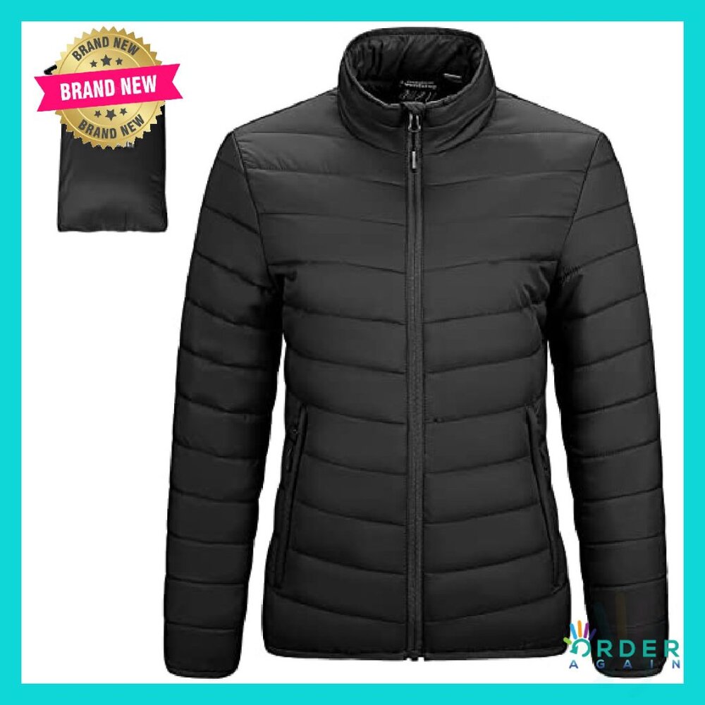 Quilted Lightweight Puffer Jacket Packable Full-Z… - image 2